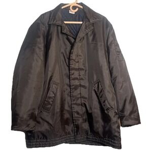Vintage Unitog Men's Brown Jacket Large‑Long Quilted Workwear Union‎ Made USA